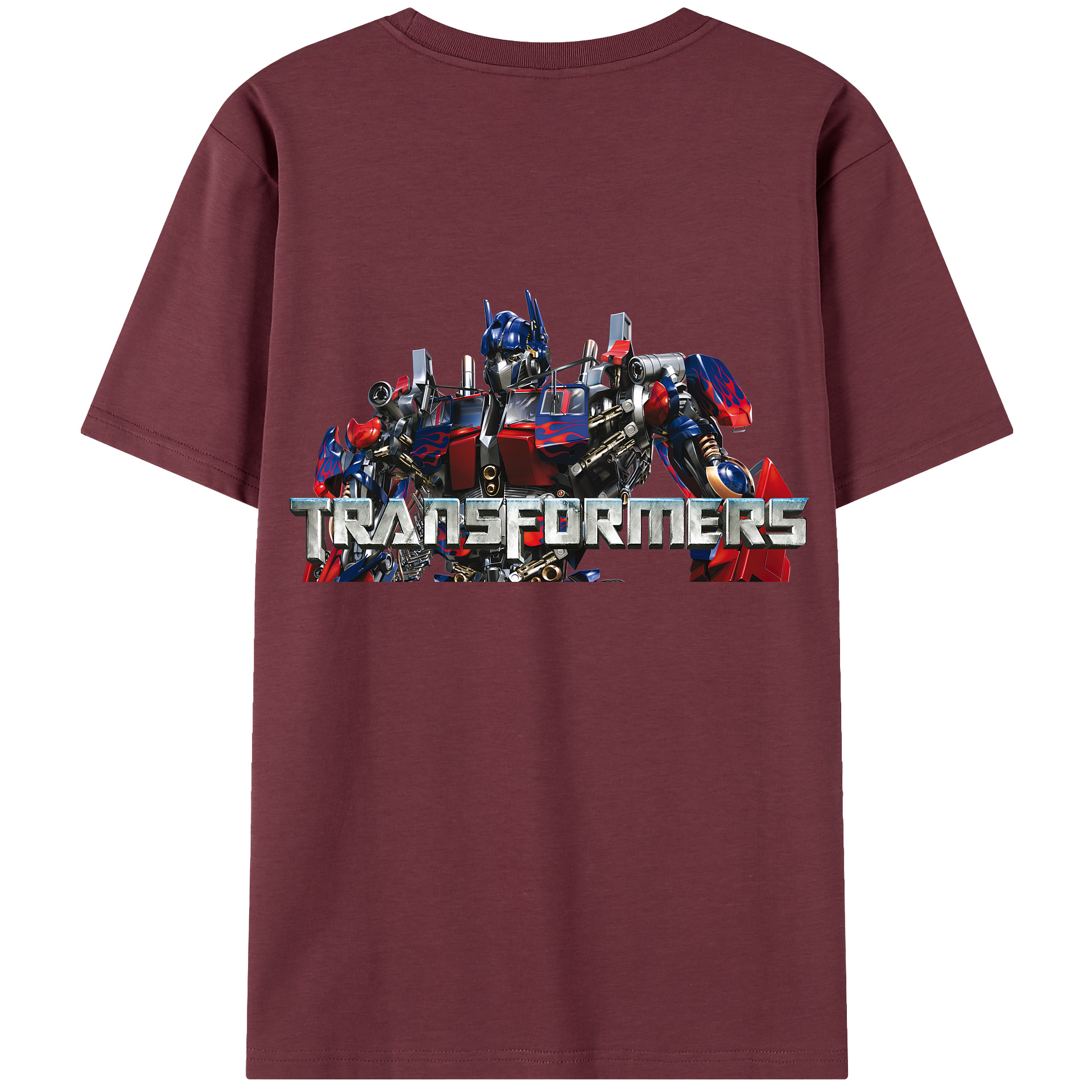 （画像用） Transformers トランスフォーマー 綿100％半袖Tシャツ（背面プリント）